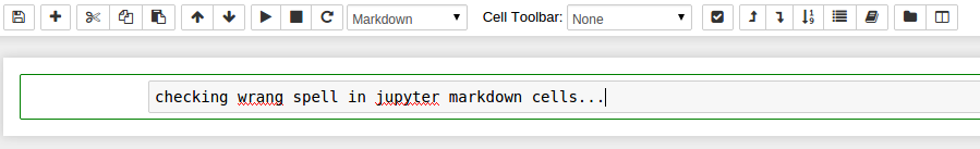 ipython spellcheck toolbar